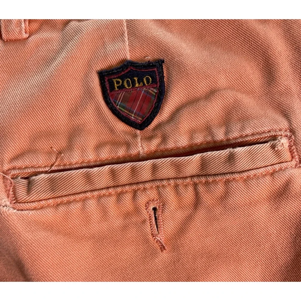 Vintage 90s Made In USA Polo Ralph Lauren Salmon Pleated Tyler Shorts Size 34